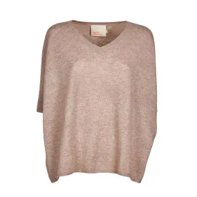 Pull Kate con scollo a V donna taupechine beige - Women's taupe-chine beige V-neck pullover