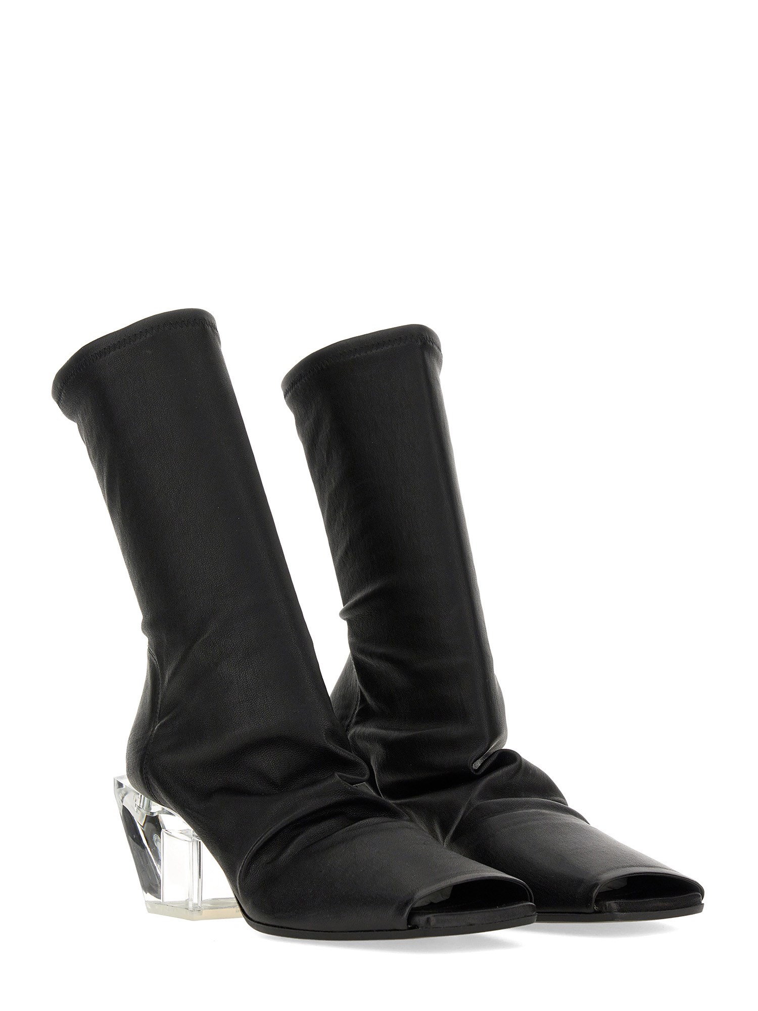 Rick Owens Stretch Leather Boot - High-Quality and Versatile Footwear