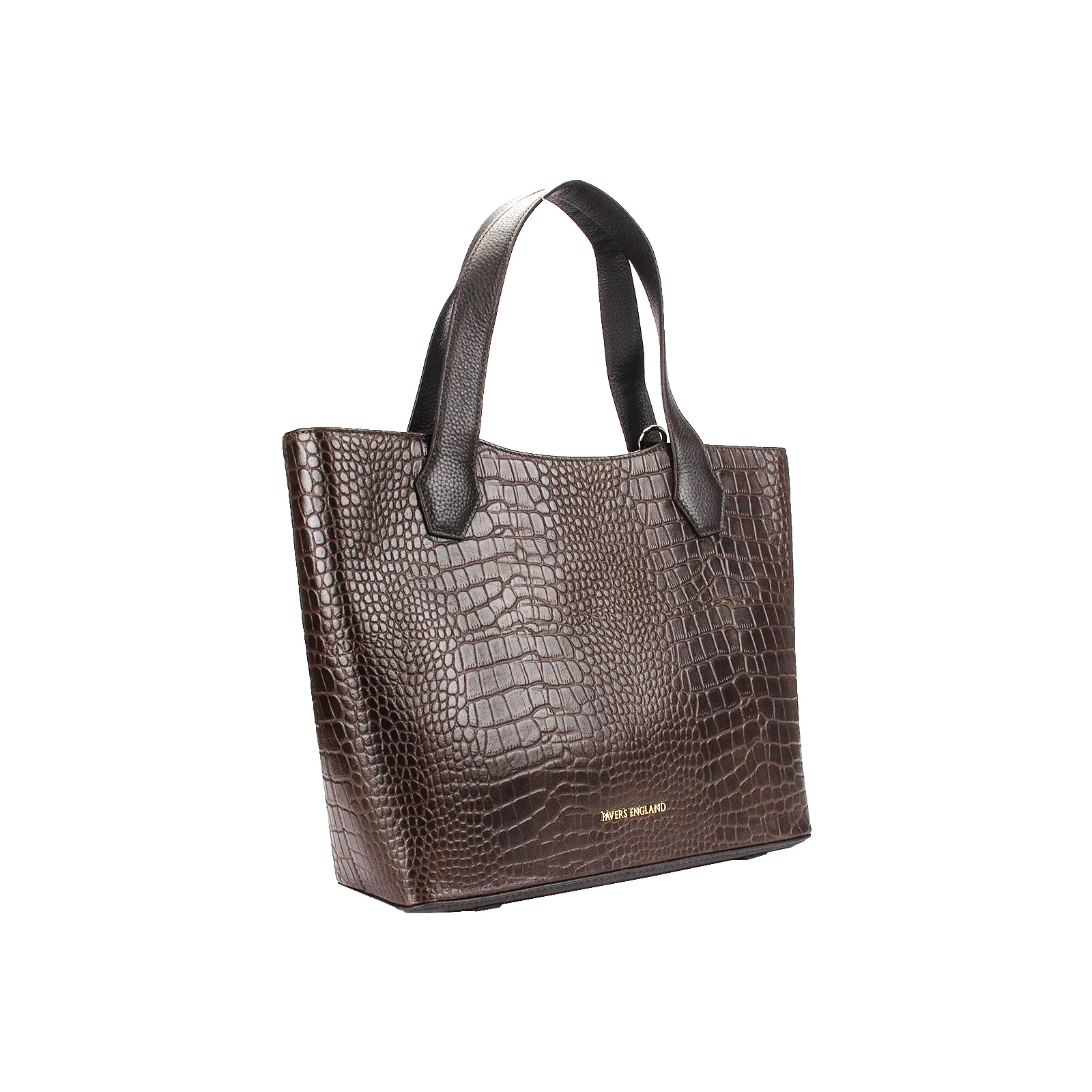 Riko Croc pattern Embossed leather Tote Bag