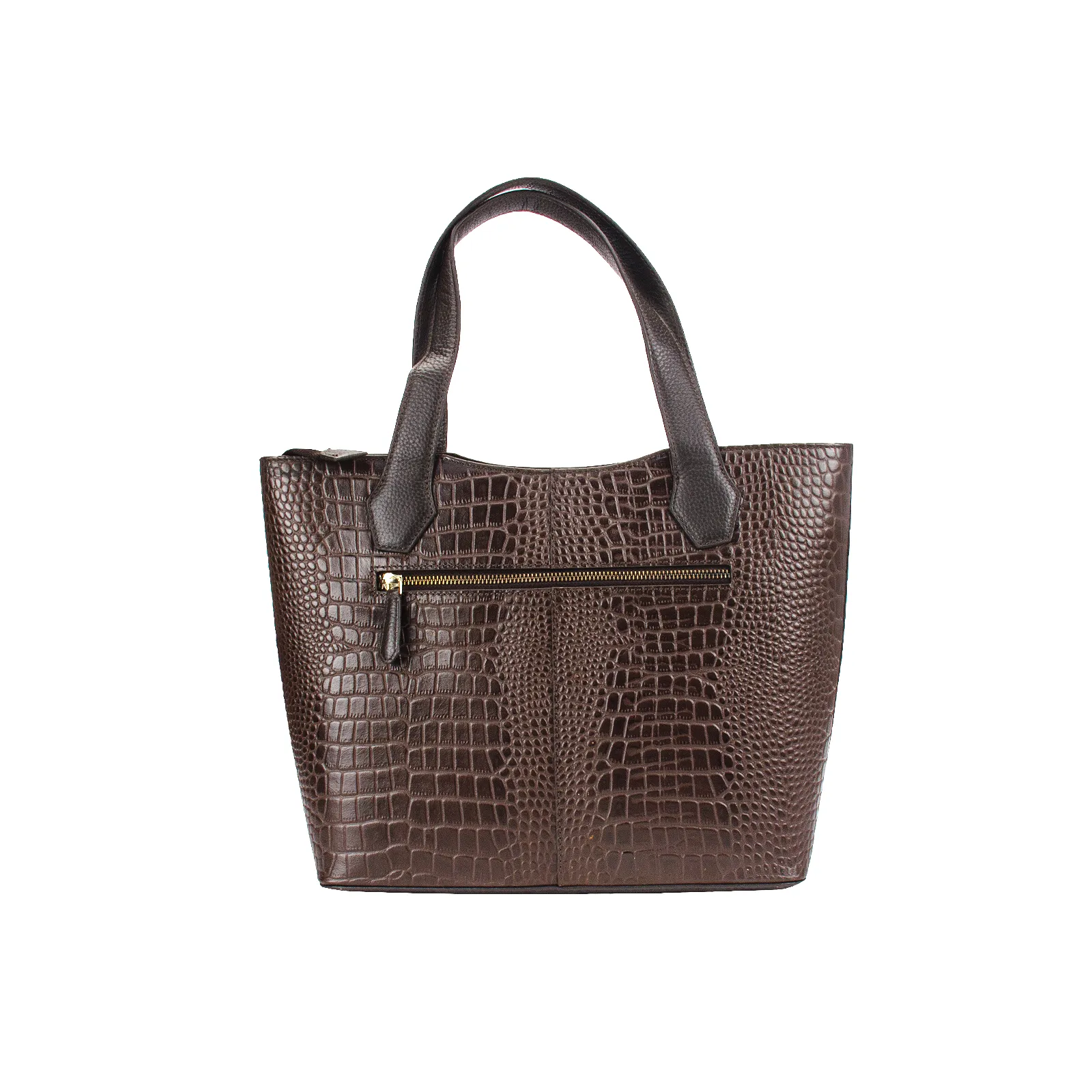 Riko Croc pattern Embossed leather Tote Bag