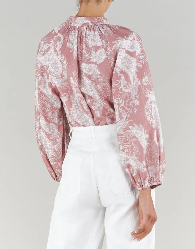 Rosa Paisley Linen Shirt