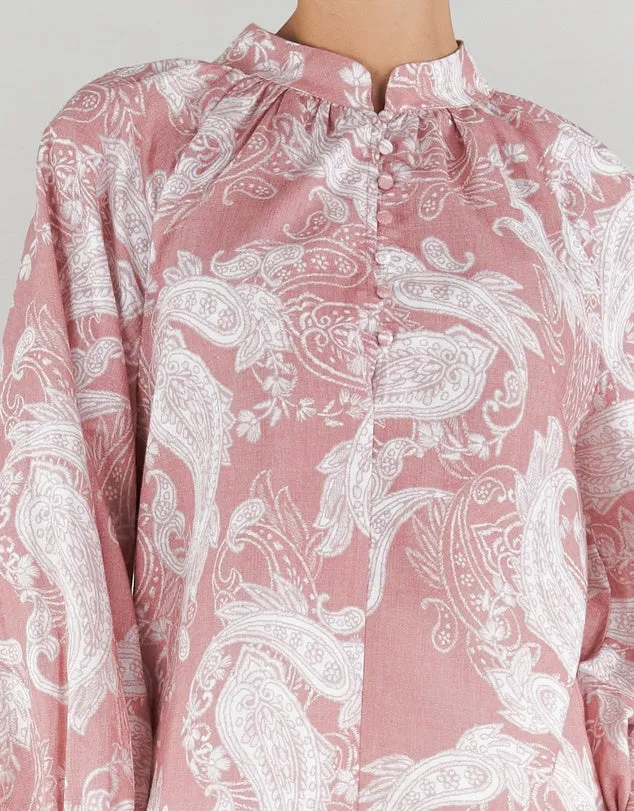 Rosa Paisley Linen Shirt