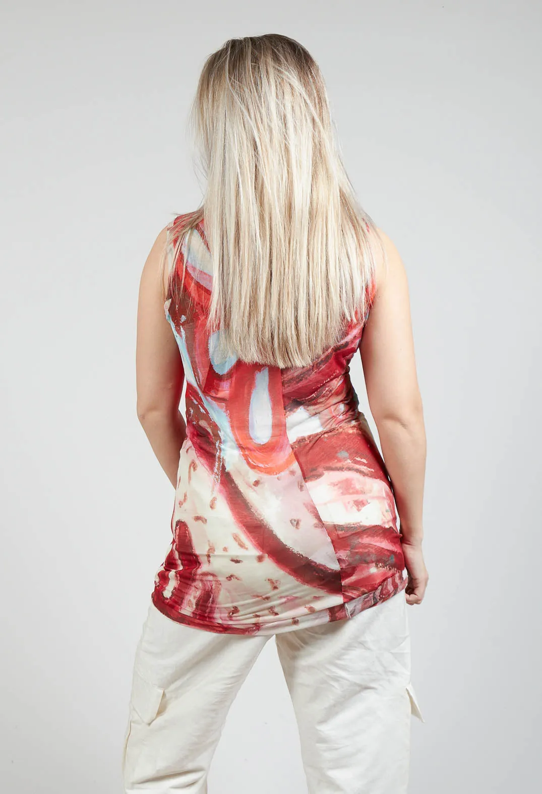 Rose Allover Gathered Vest