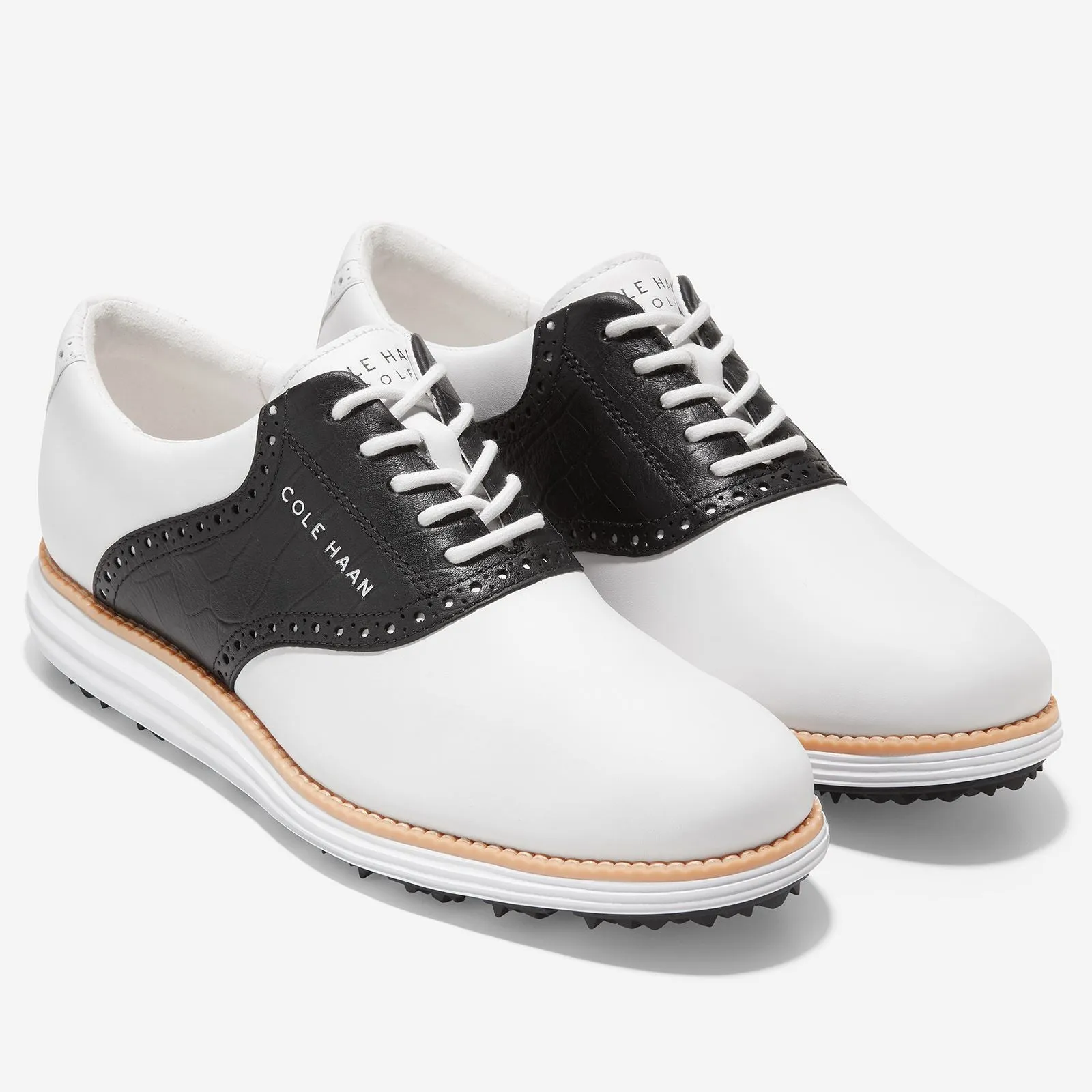 Saddle Golf Shoes White/Black/White - 2024