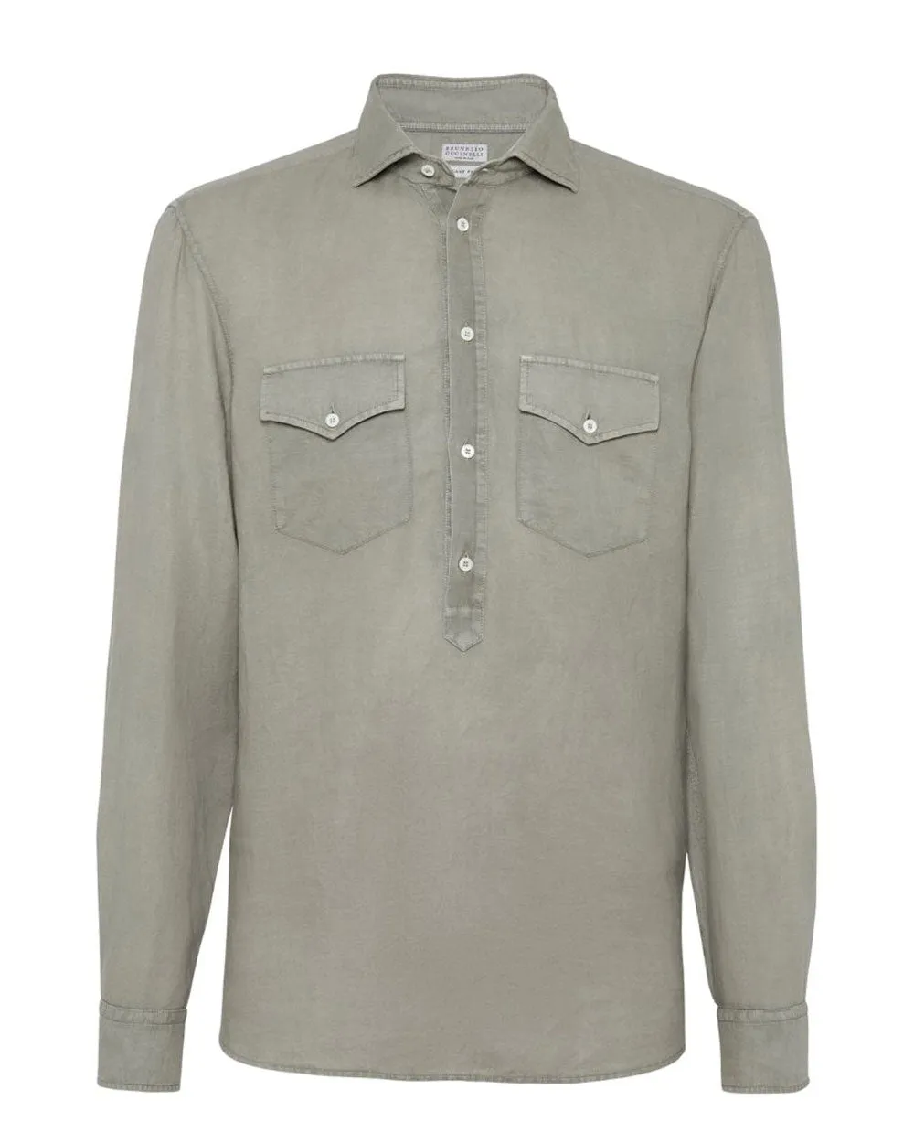 Sage Green Linen Sportshirt