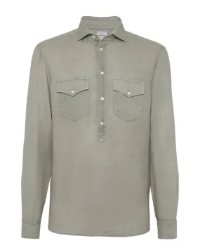 Sage Green Linen Sportshirt