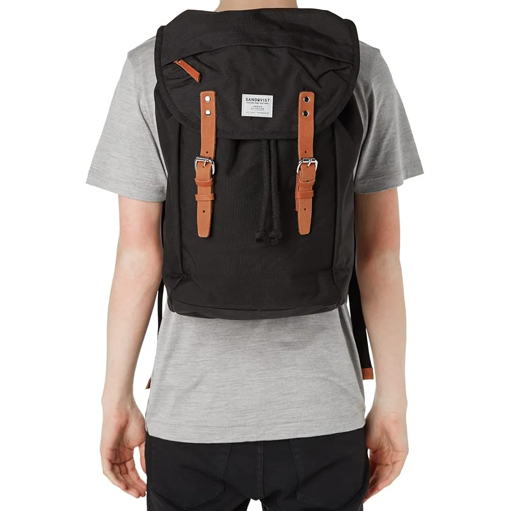 Sandqvist Hans Black Hiking Backpack