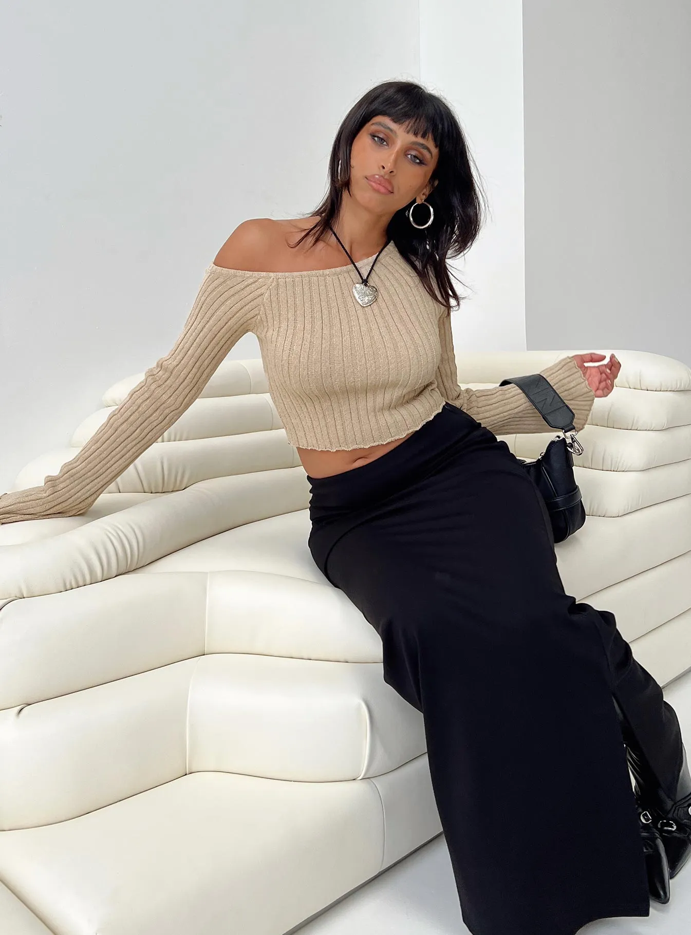 Santorini Beige Knit Top