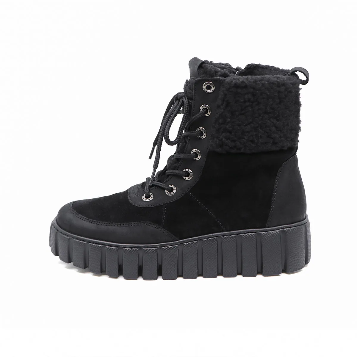 Schnee Black Ultra Light Platform Boots