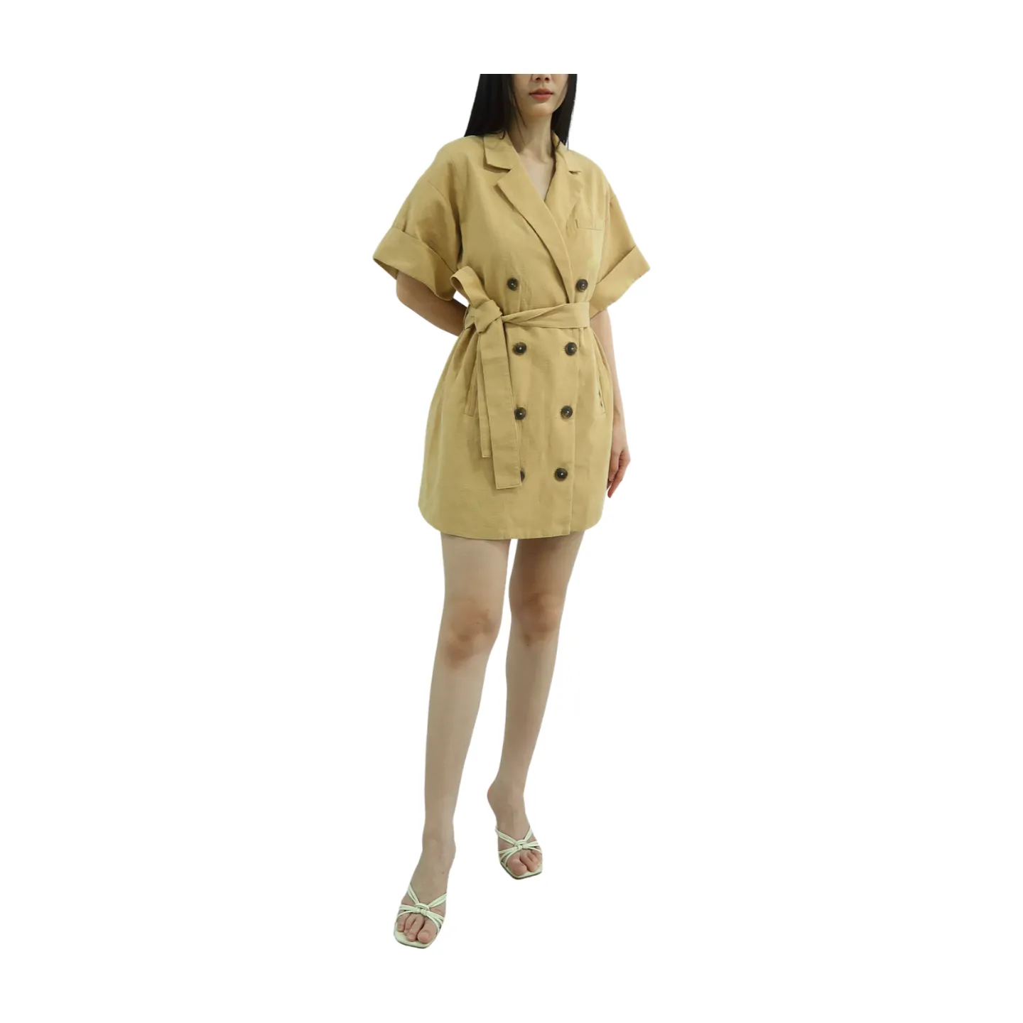 Shona Joy Akua Short Sleeve Blazer Dress