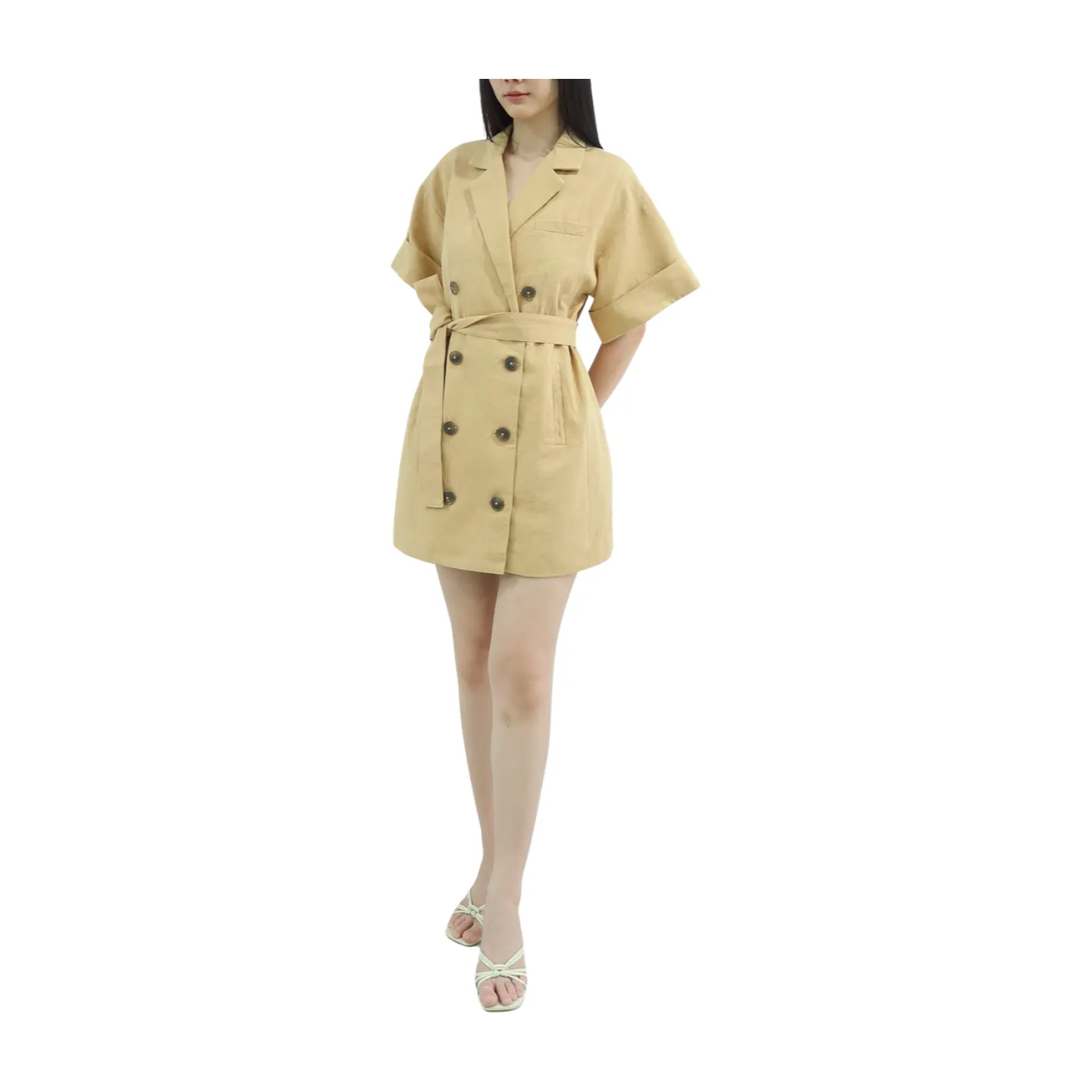 Shona Joy Akua Short Sleeve Blazer Dress