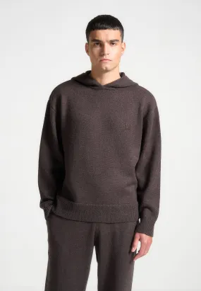 Signature Mohair-Blend Hoodie - Brown