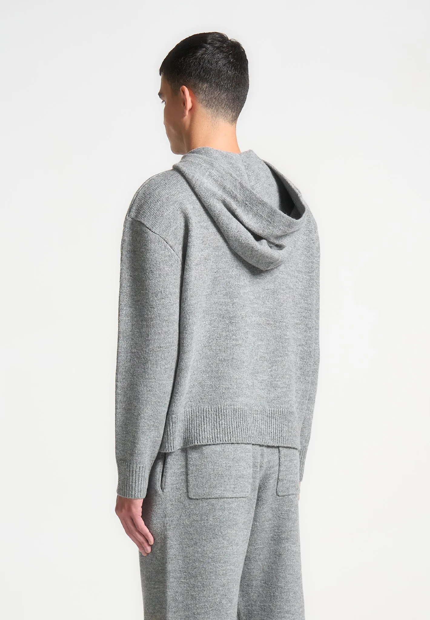 Signature Mohair-Blend Hoodie - Grey