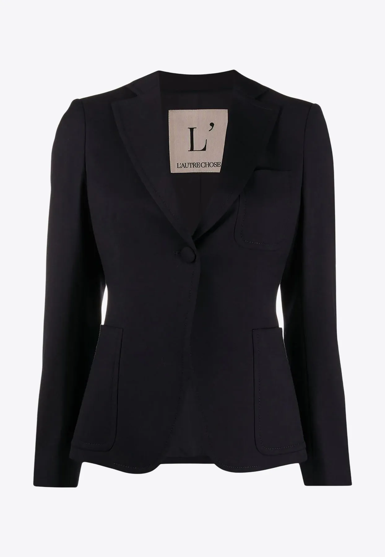 Single-Breasted Buttoned Blazer