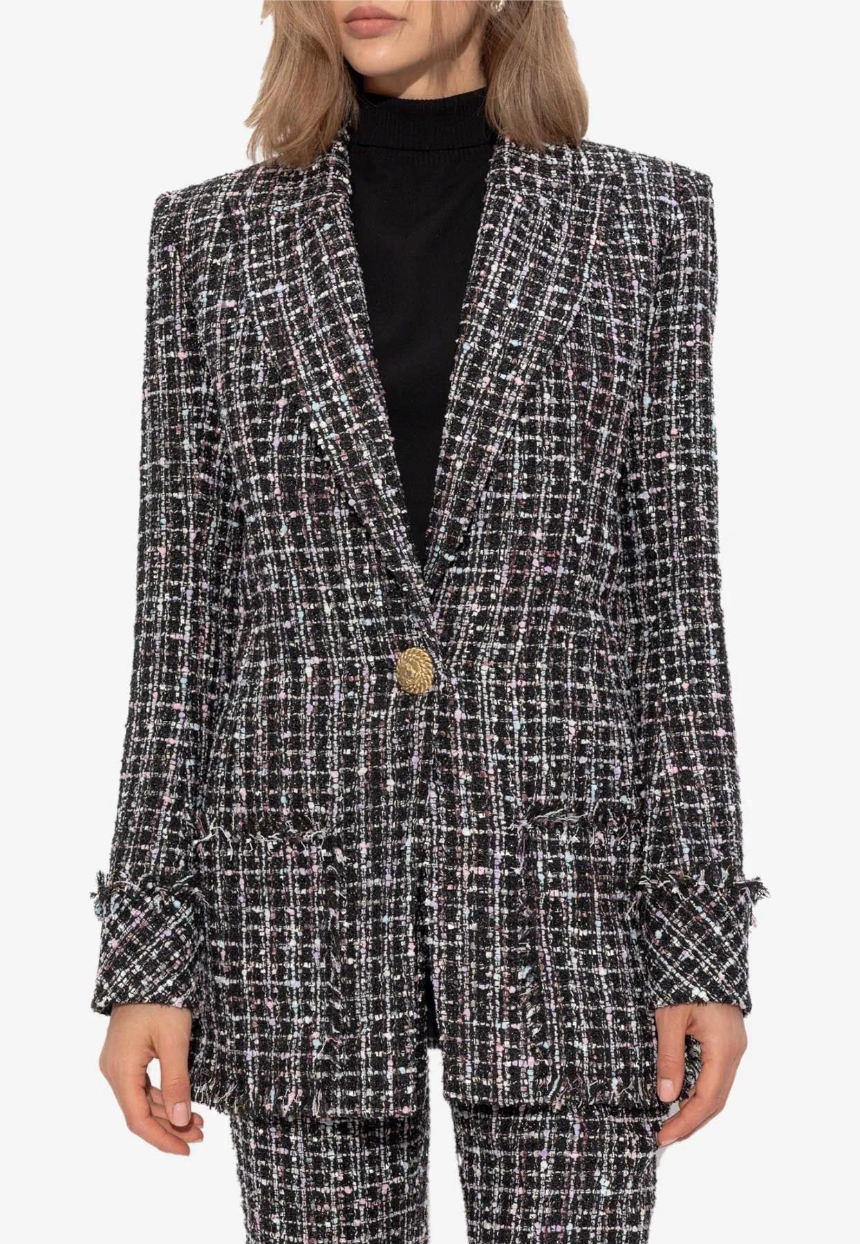 Single-Breasted Tweed Blazer