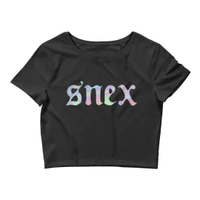 SNEX Pastel Crop Tee | Cute Women's Short Sleeve T-Shirt in Soft Pastel Colors