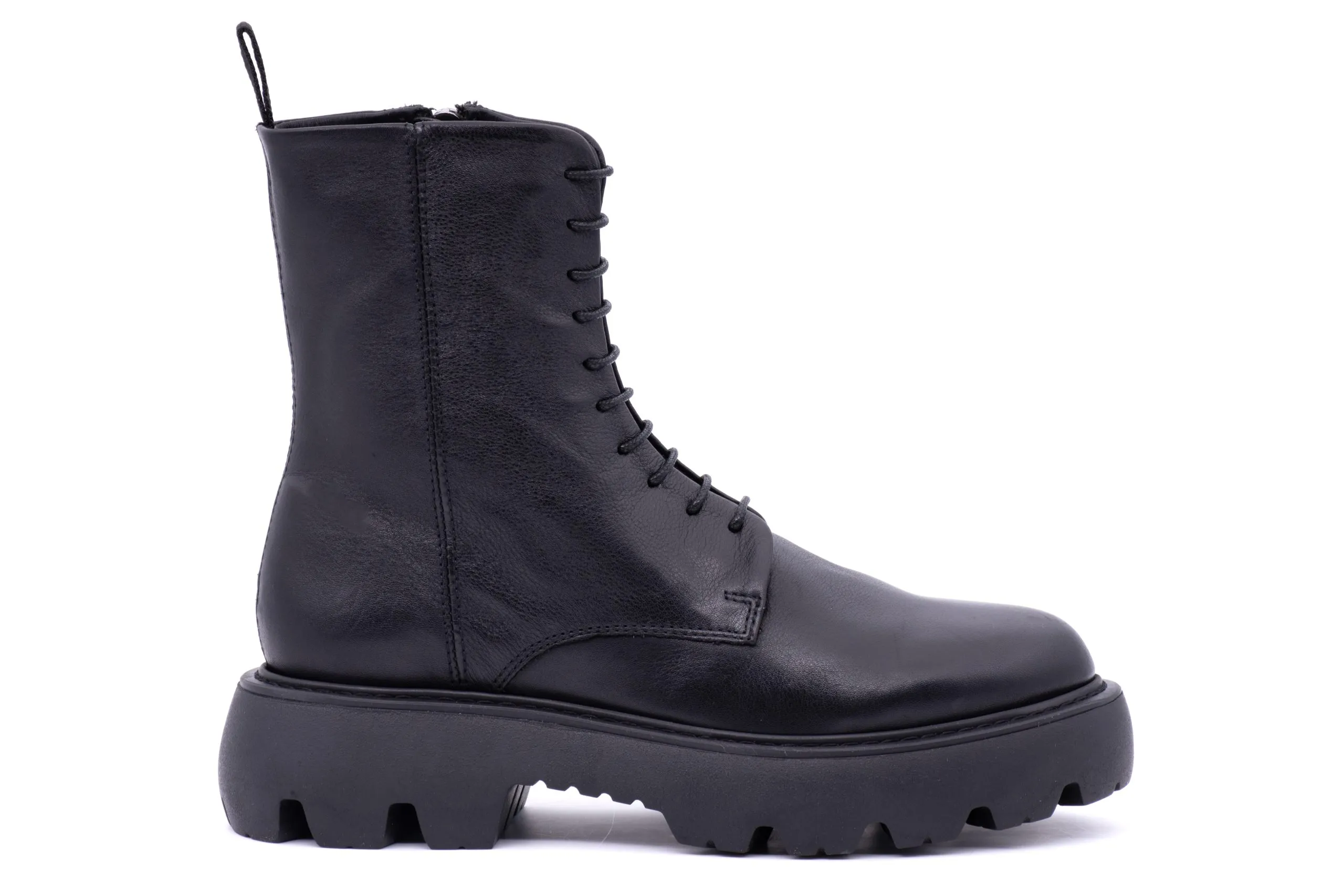 Soft Leather Military Boots with Durable Tank Soles.