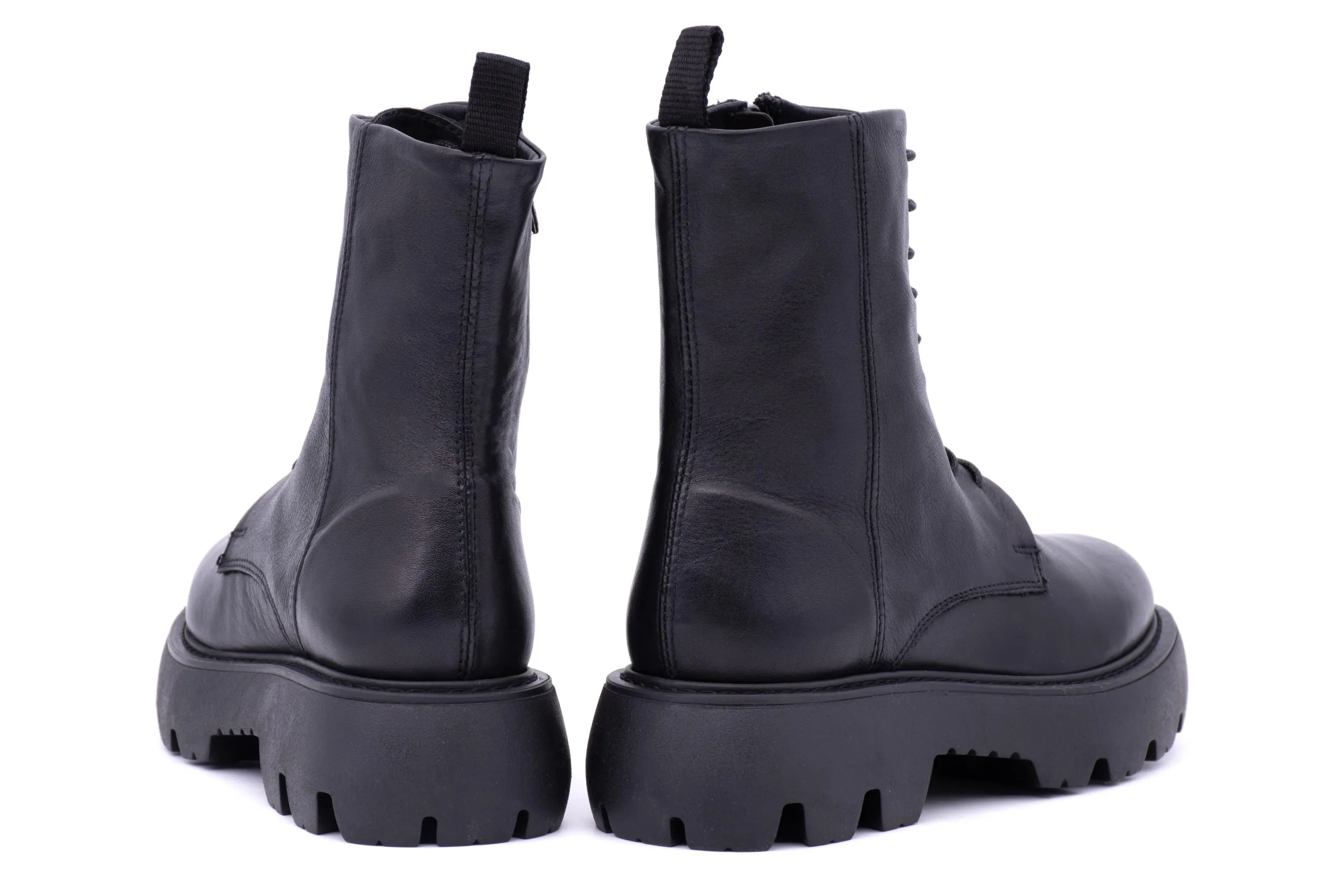 Soft Leather Military Boots with Durable Tank Soles.