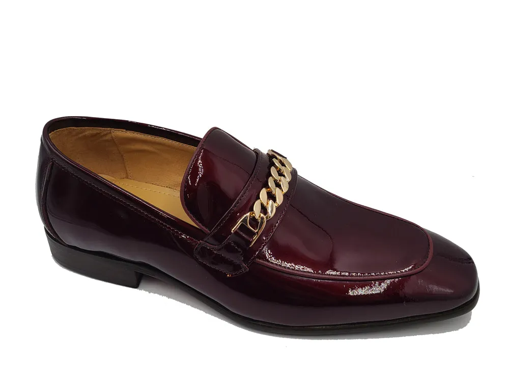 Soft Patent Leather Loafer with Beveled Squared Toe