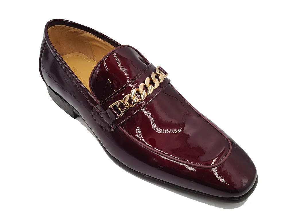 Soft Patent Leather Loafer with Beveled Squared Toe