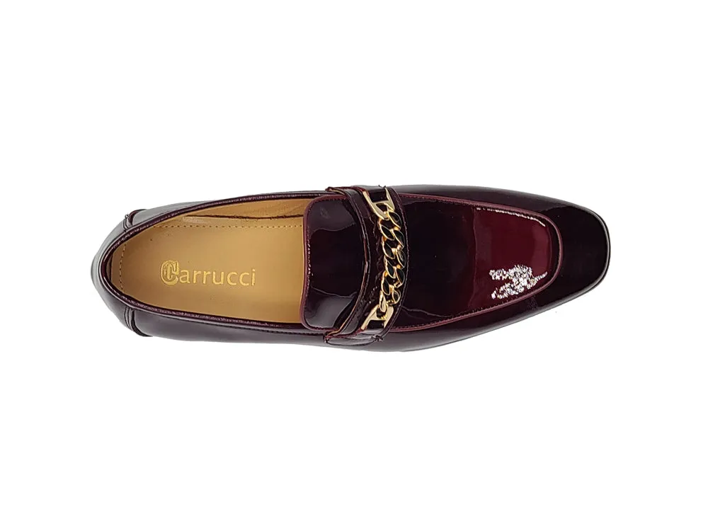 Soft Patent Leather Loafer with Beveled Squared Toe