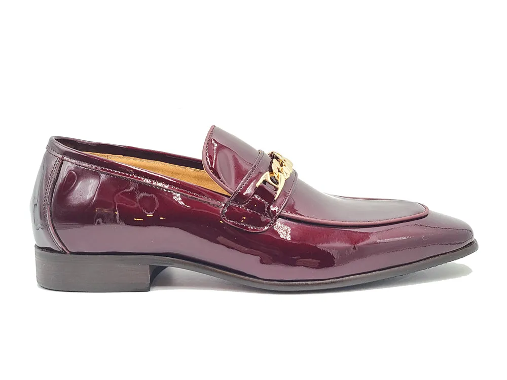 Soft Patent Leather Loafer with Beveled Squared Toe