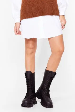 Stood Up To 'Em Chunky Biker Boots