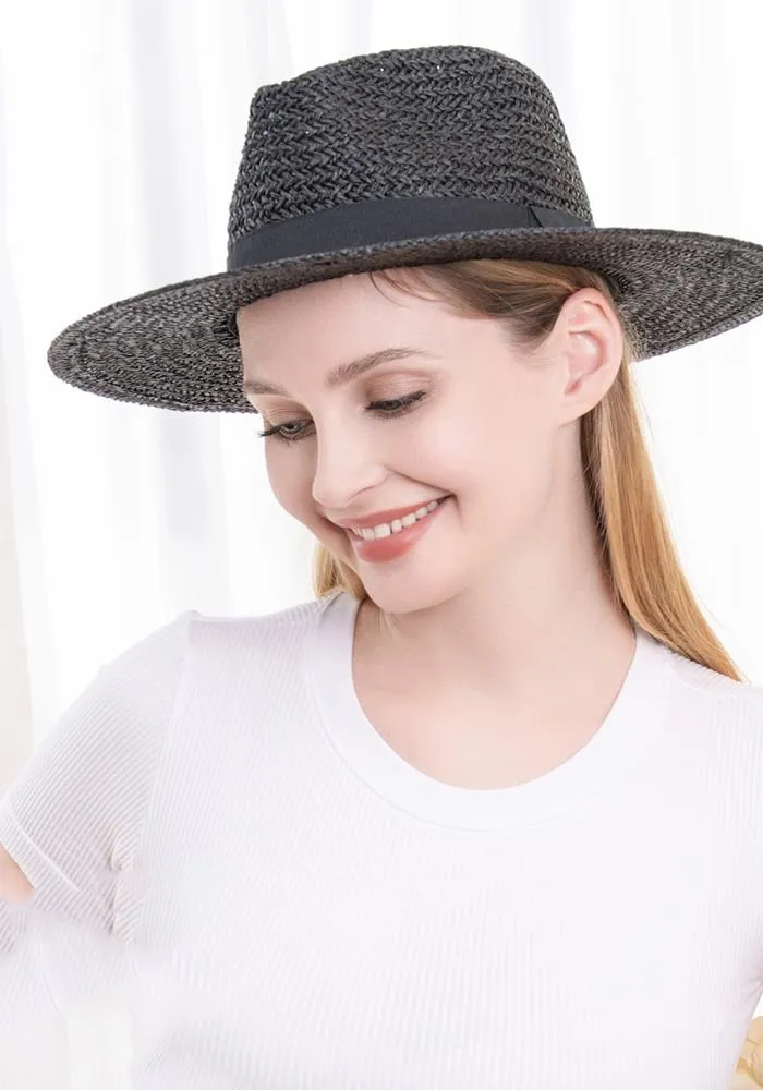 Straw Panama hat with loose weave