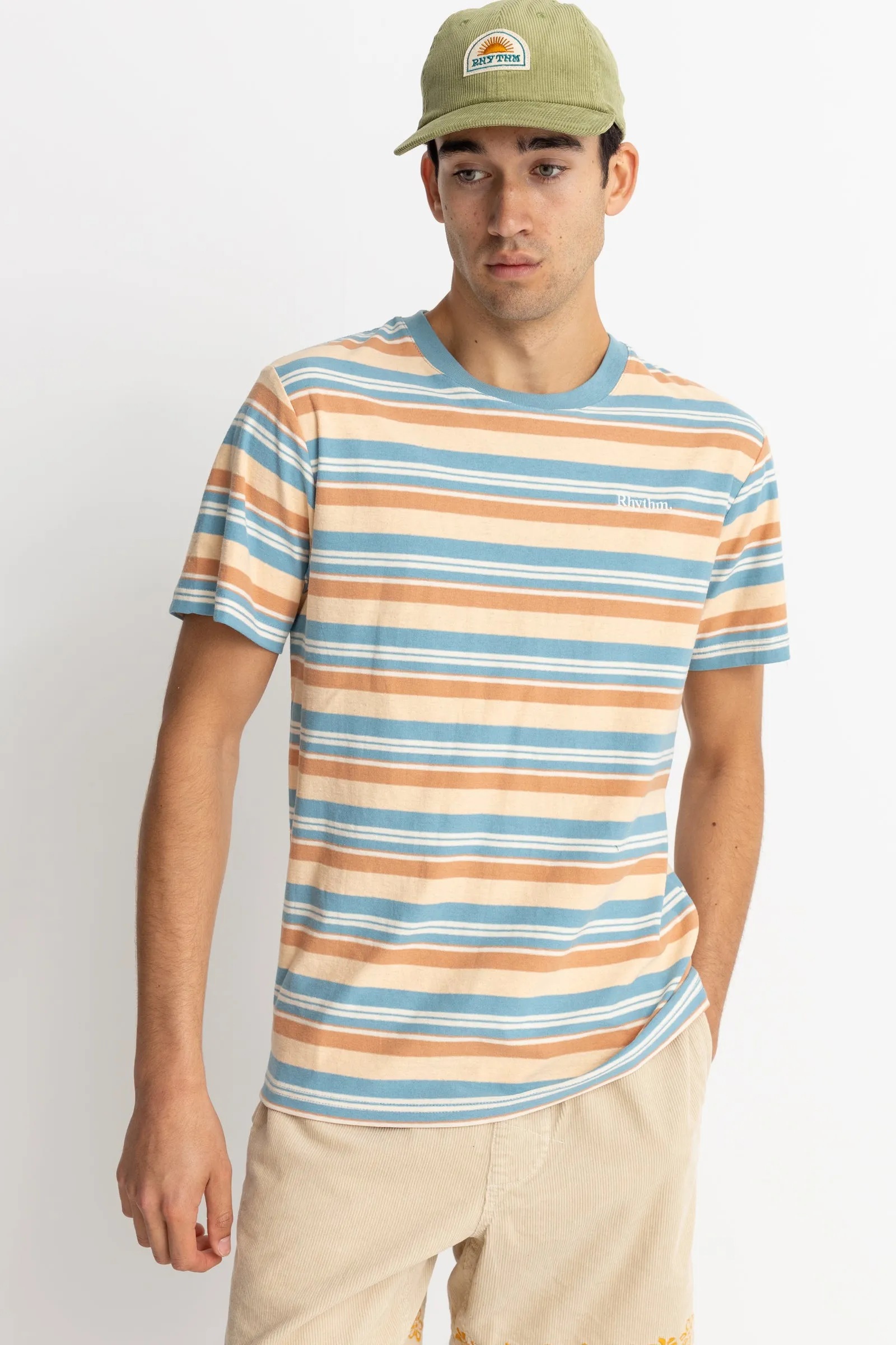 Stripe Ss T-Shirt Mineral Blue