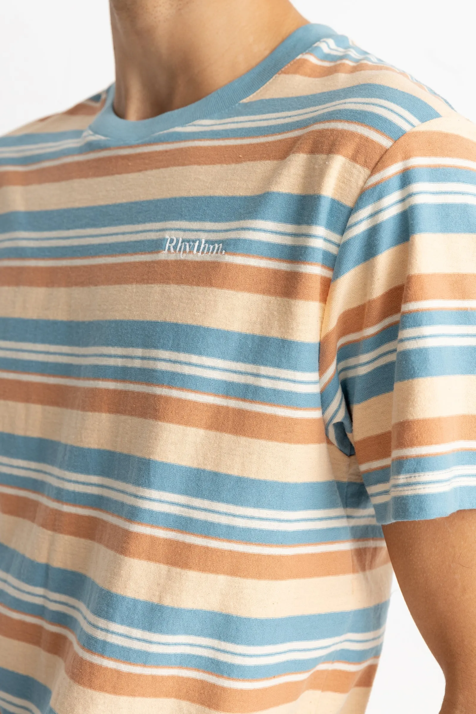 Stripe Ss T-Shirt Mineral Blue