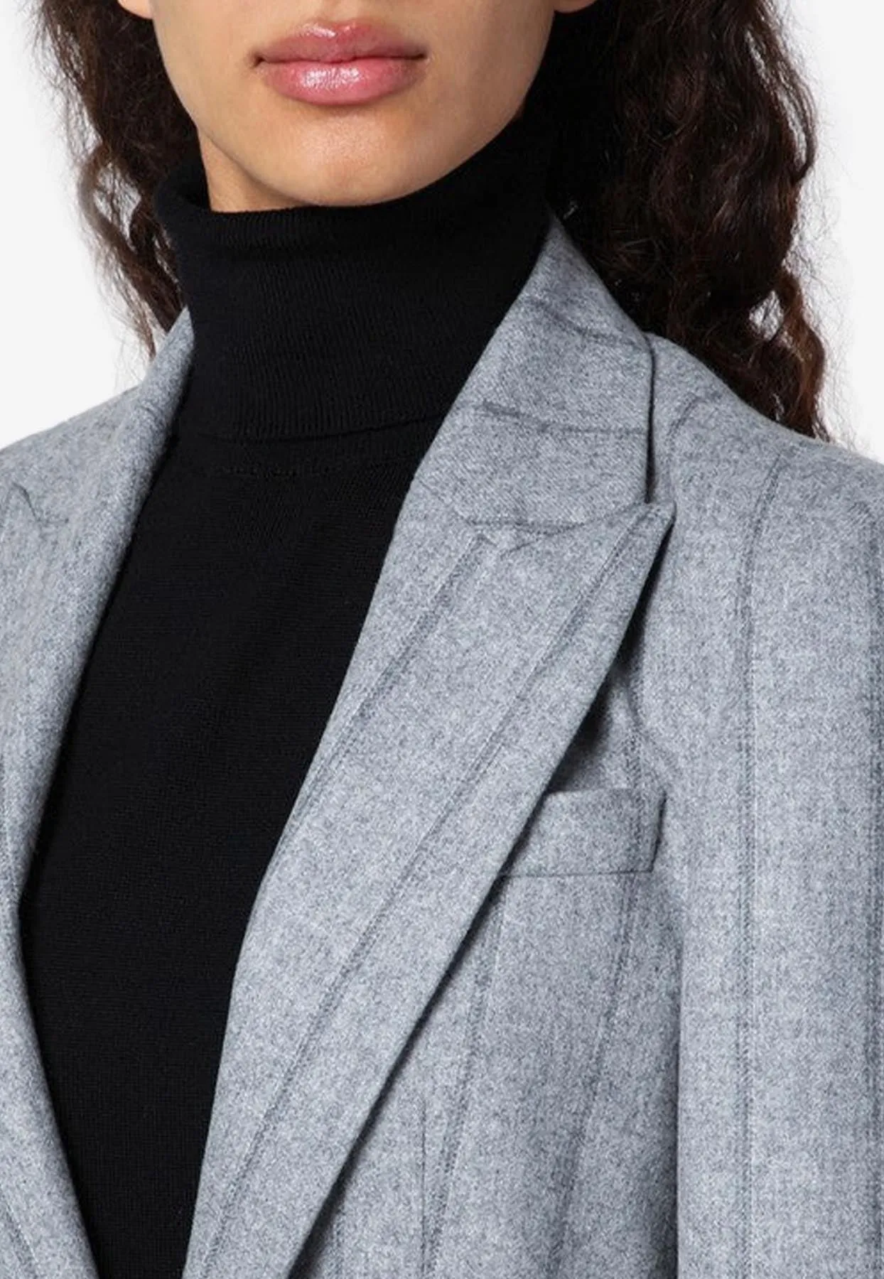 Striped Single-breasted Cropped Blazer