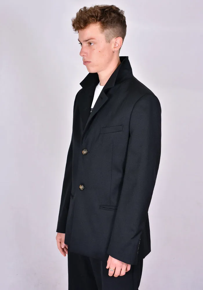 TELFAR SU-03-BK SINGLE BREASTED BLAZER BLACK