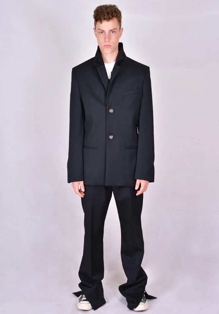 TELFAR SU-03-BK SINGLE BREASTED BLAZER BLACK