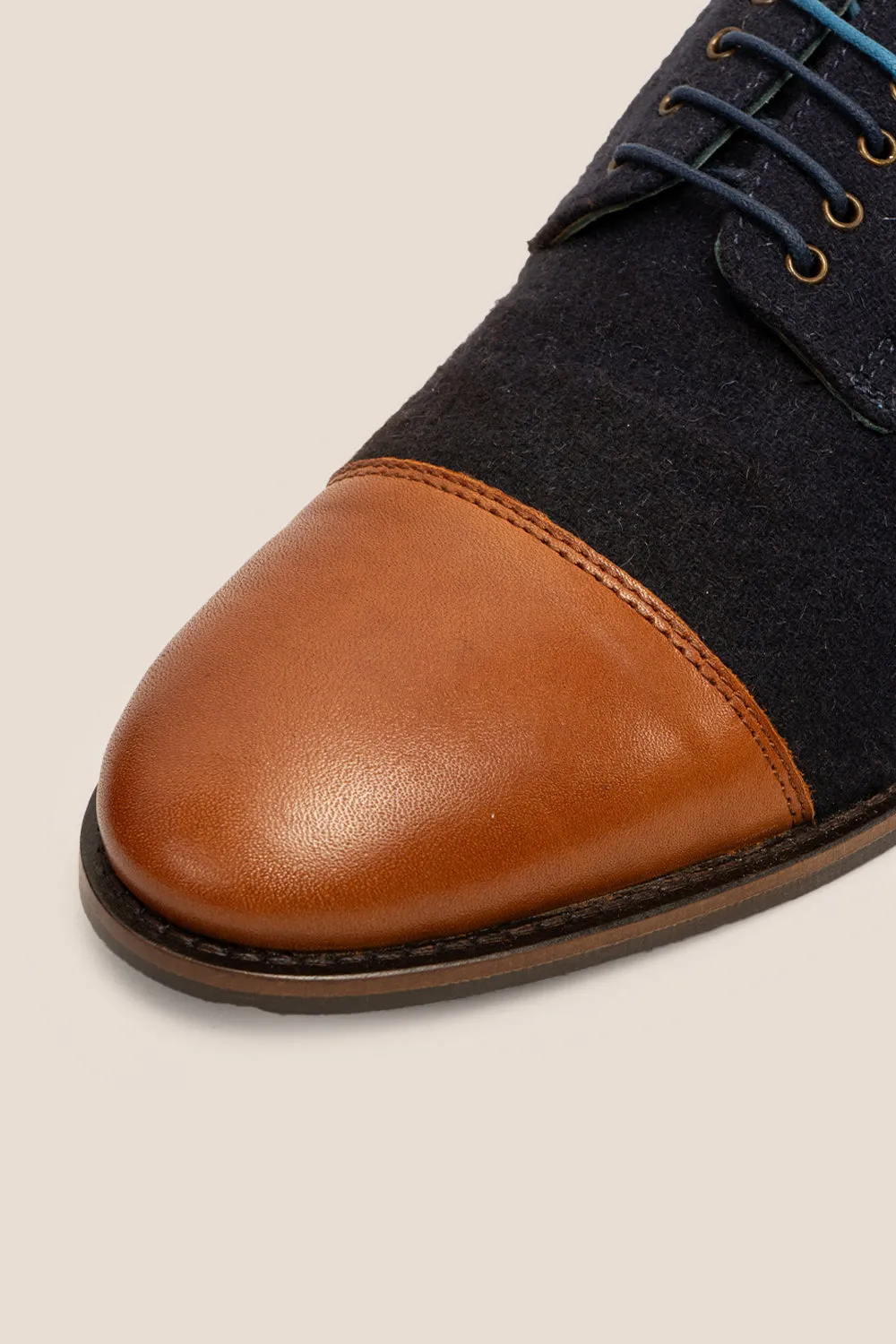 Thomas Cognac Navy - Men's Fashion