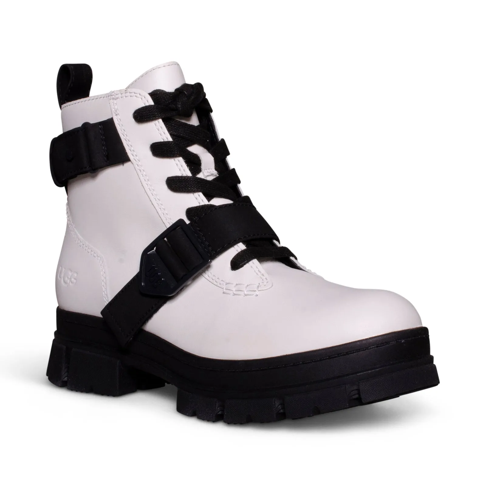 UGG White Lace Up Women's Boots - Ashton.