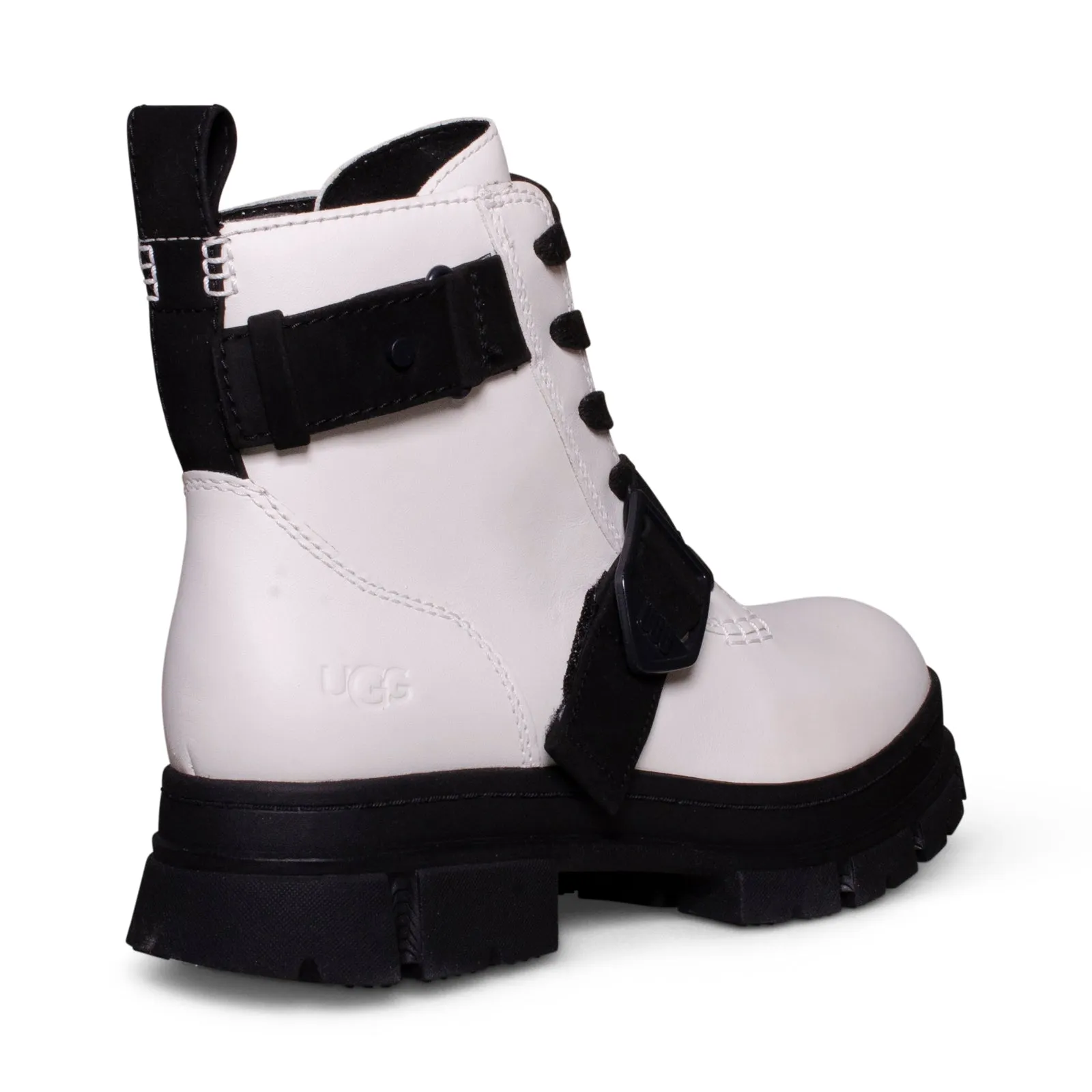 UGG White Lace Up Women's Boots - Ashton.