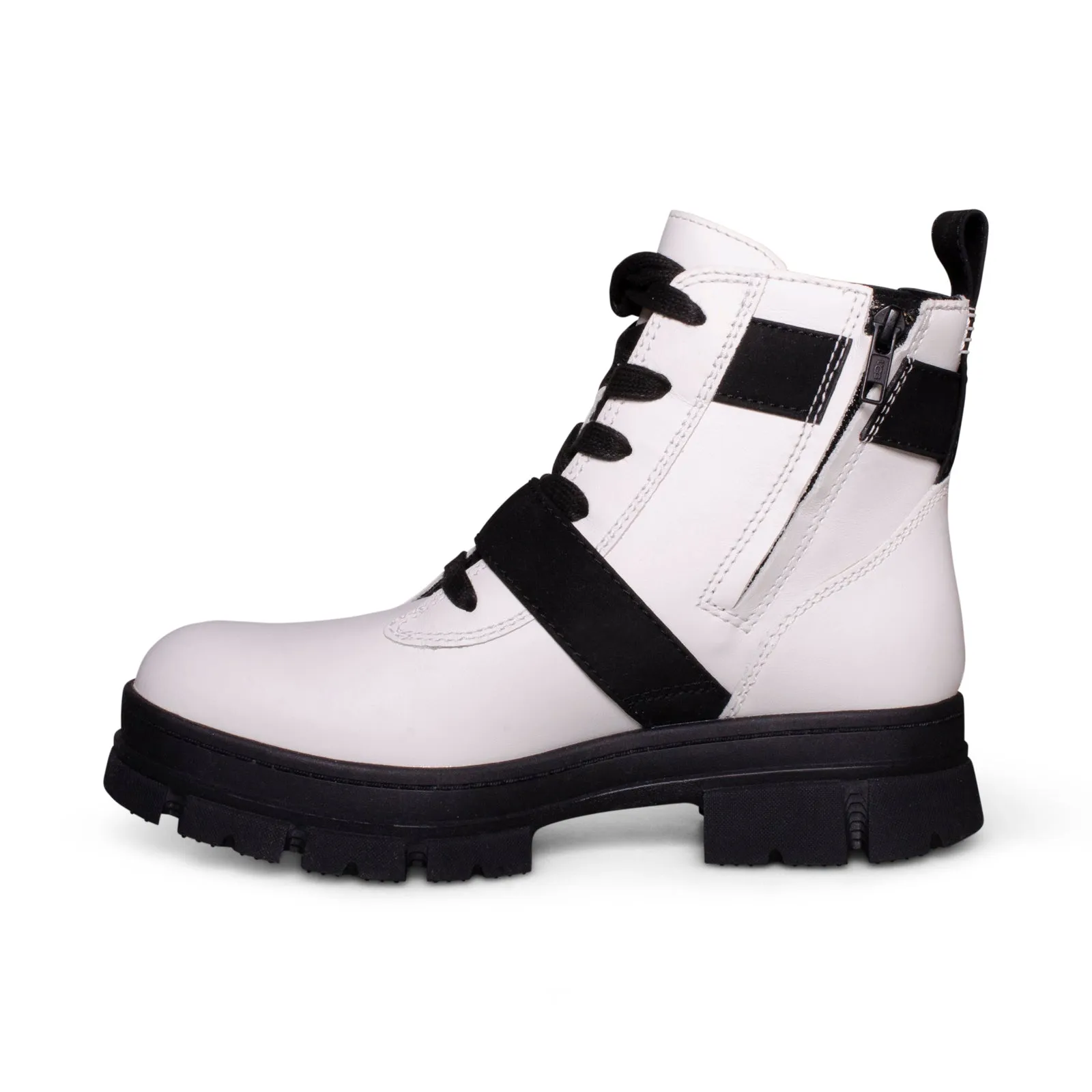 UGG White Lace Up Women's Boots - Ashton.