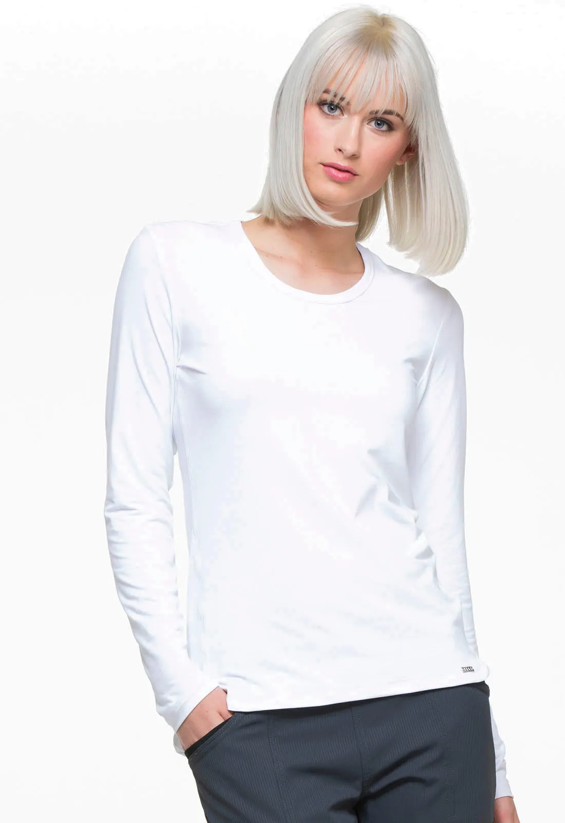 Underscrubs White Knit Tee by Elle.