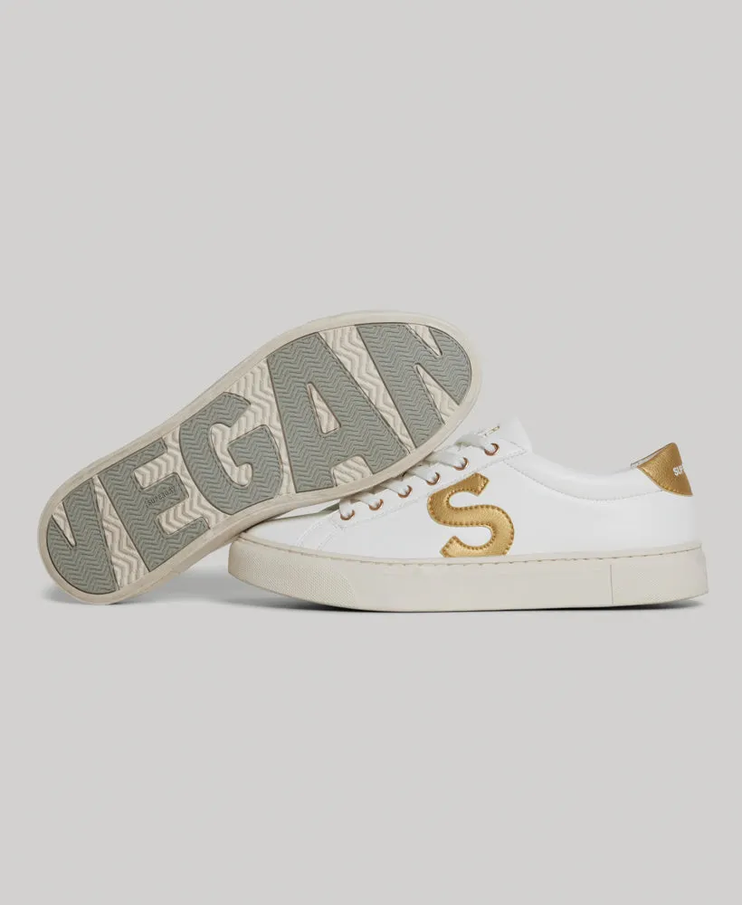 Vegan Optic/Gold Tennis Trainers