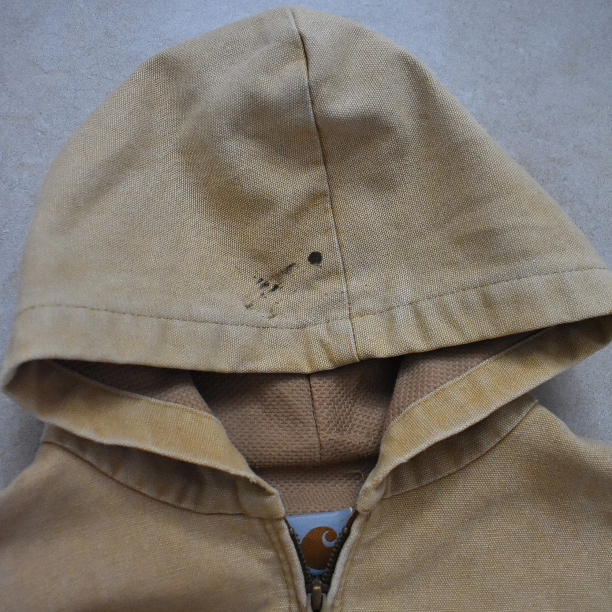 Vintage Carhartt Beige Active Hoodie Jacket - L