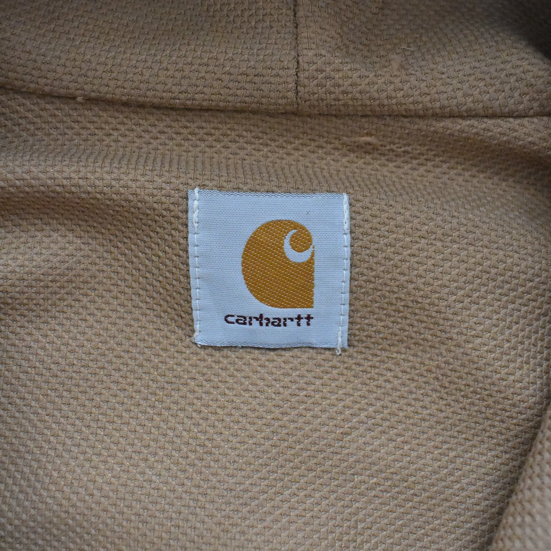 Vintage Carhartt Beige Active Hoodie Jacket - L