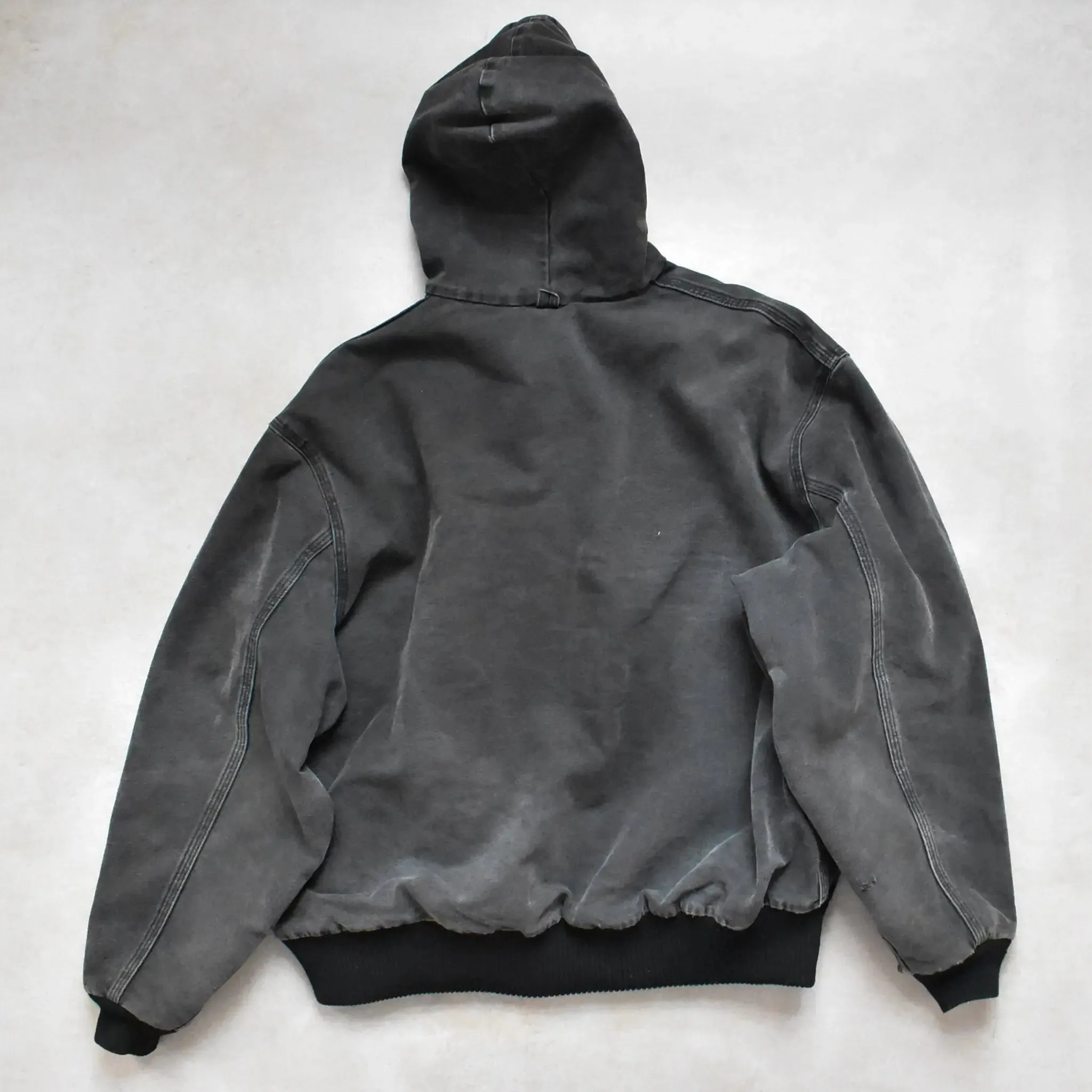 Vintage Carhartt Black Active Hoodie Jacket - 2XL