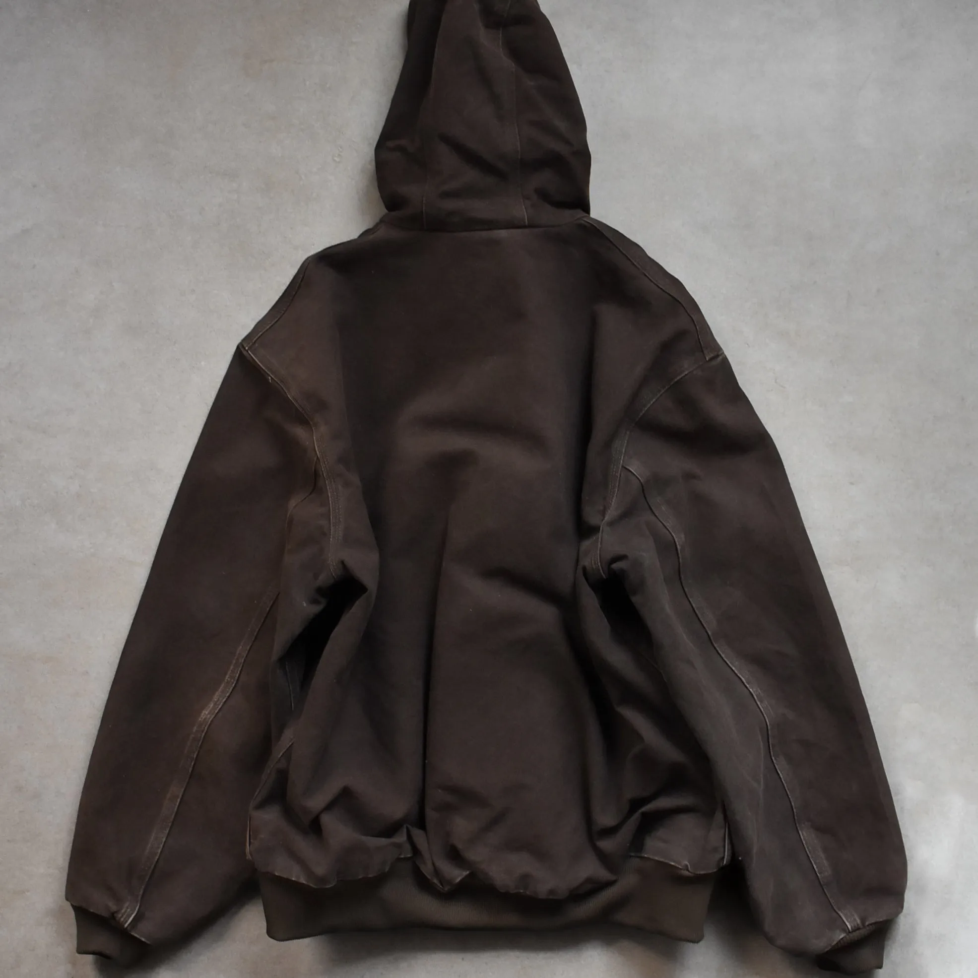 Vintage Carhartt Brown Active Hoodie Jacket - XL