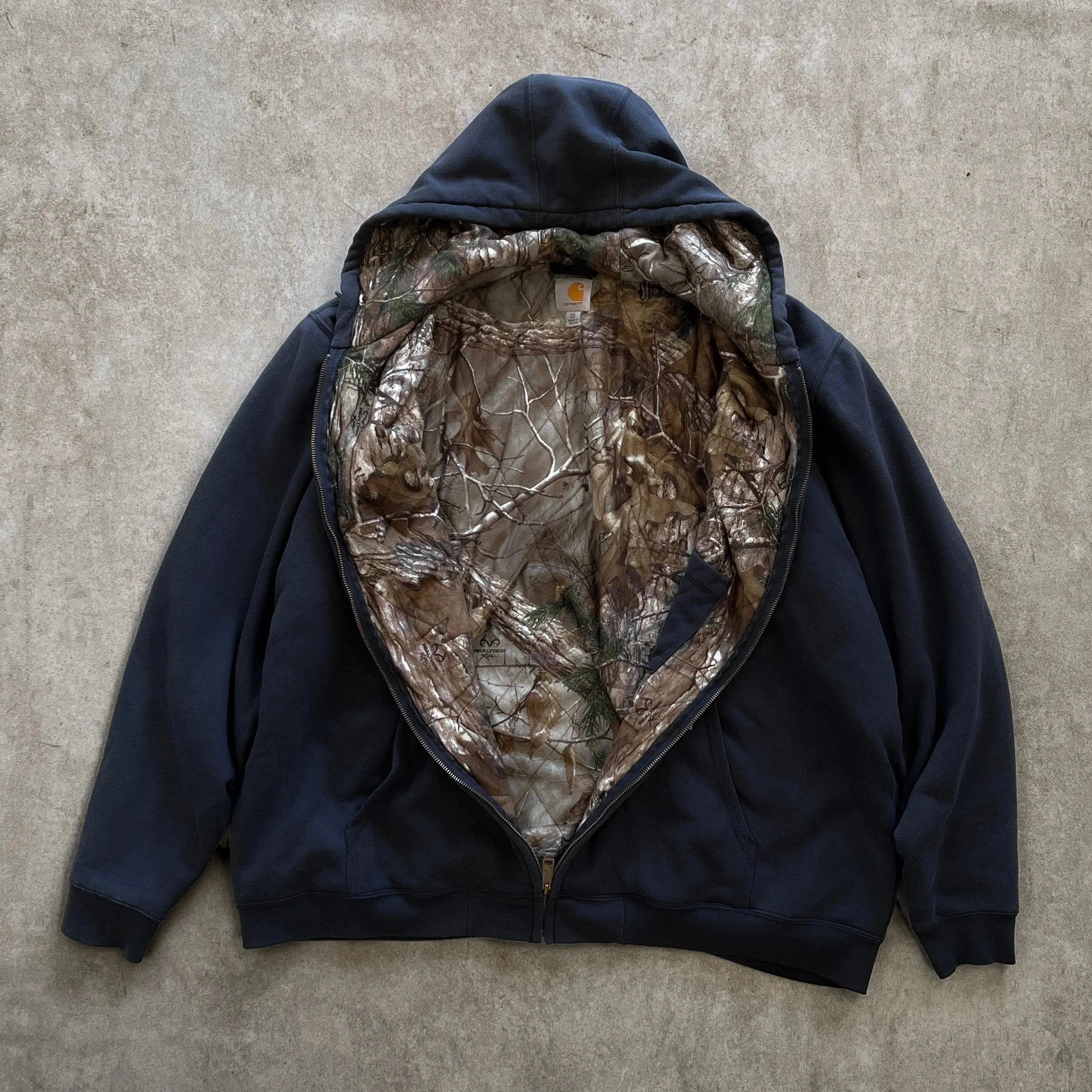 Vintage Carhartt Camo Zipper Hoodie - 3XL