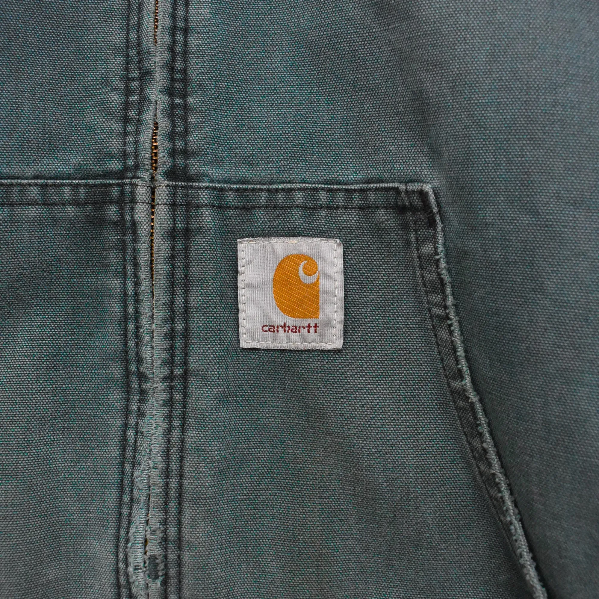 Vintage Carhartt Teal Active Hoodie Jacket - S