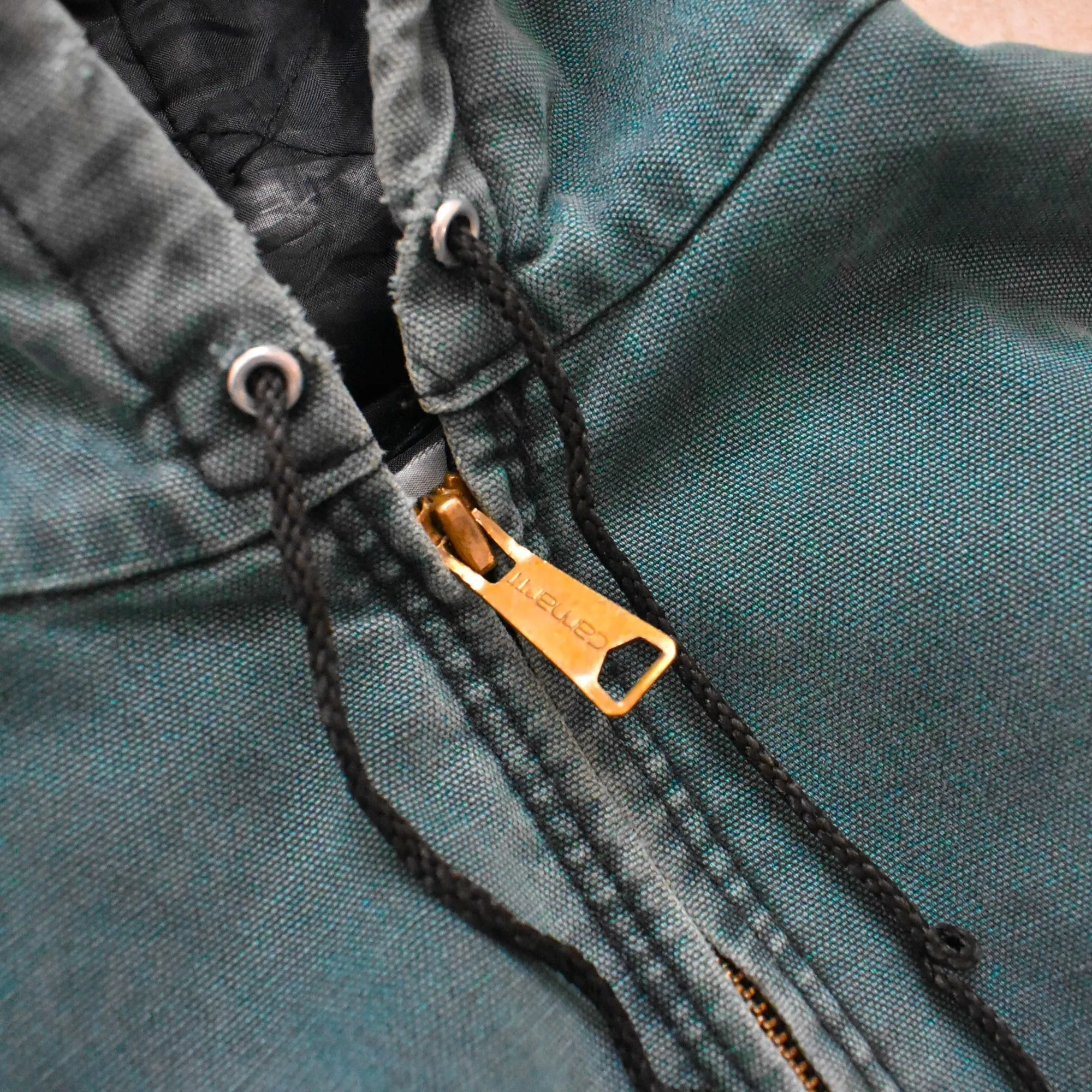 Vintage Carhartt Teal Active Hoodie Jacket - S