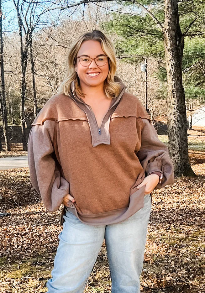 Vintage Wash Half Zip Pullover