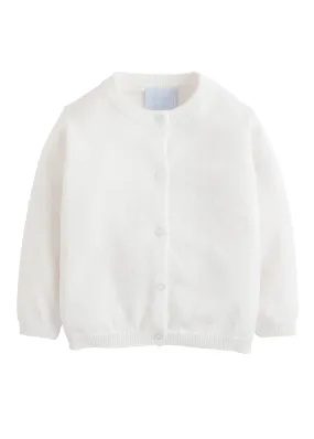 White Essential Cardigan.