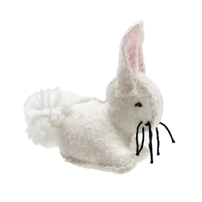 White Felt Rabbit