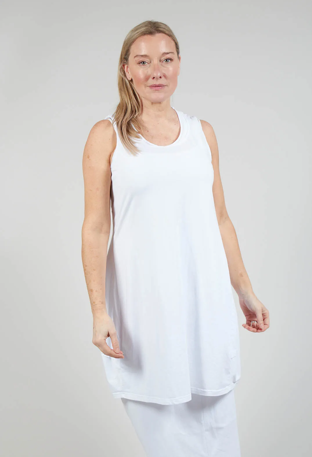 White Longline Vest Top